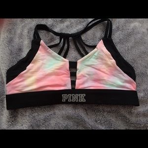 Strappy back watercolor sport bra